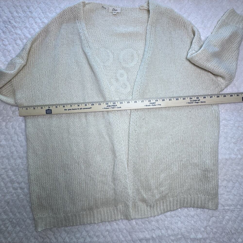 Elan Rock & Love Cream Chunky Knit Cardigan Oversized Open Front One Size - Picture 6 of 7